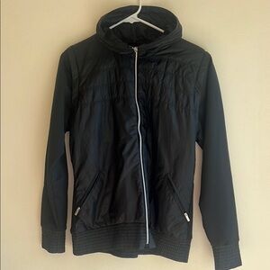 Nike Women's Golf Black Windbreaker Jacket with Zip Pockets